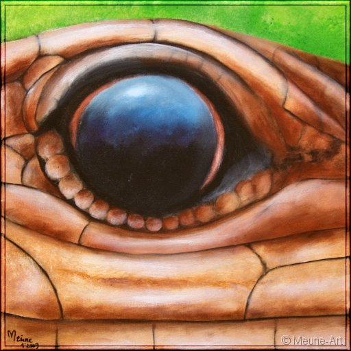 Augenblick einer Waldeidechse II Acryl auf Leinwand;
30 x 30 cm
